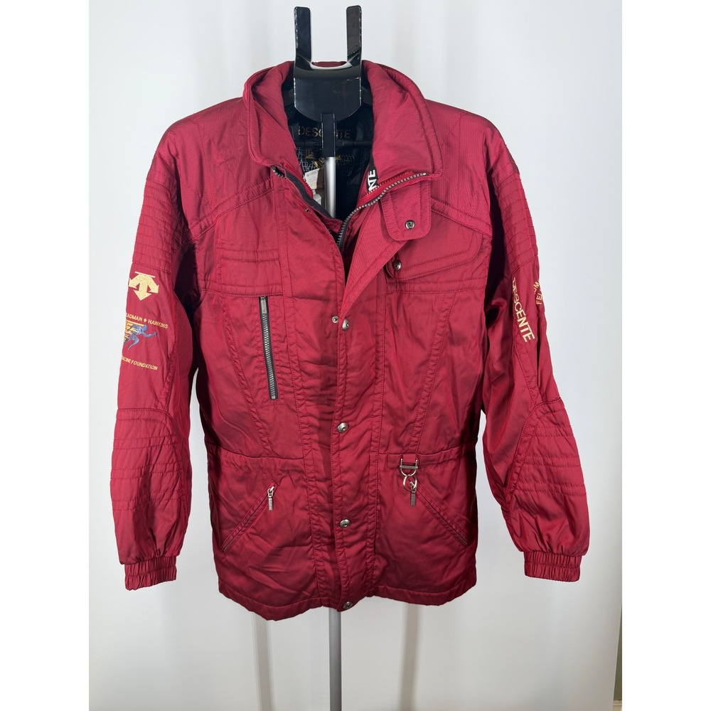Vintage Descente Ski Jacket Red Vail 1995 Steadman Hawkins Medicine Mens XS